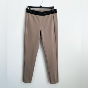 Lanvin Size 64 • Brown Elastic Straight Leg Lightweight Trousers Pants.